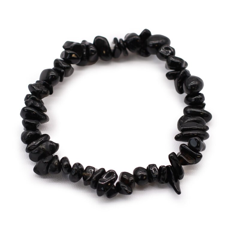 black agate chips bracelet manufacturer supplier exporter wholesaler jaipur Khambhat rajasthan