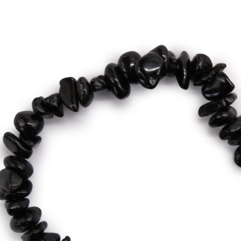 black agate chips bracelet manufacturer supplier exporter wholesaler jaipur Khambhat rajasthan