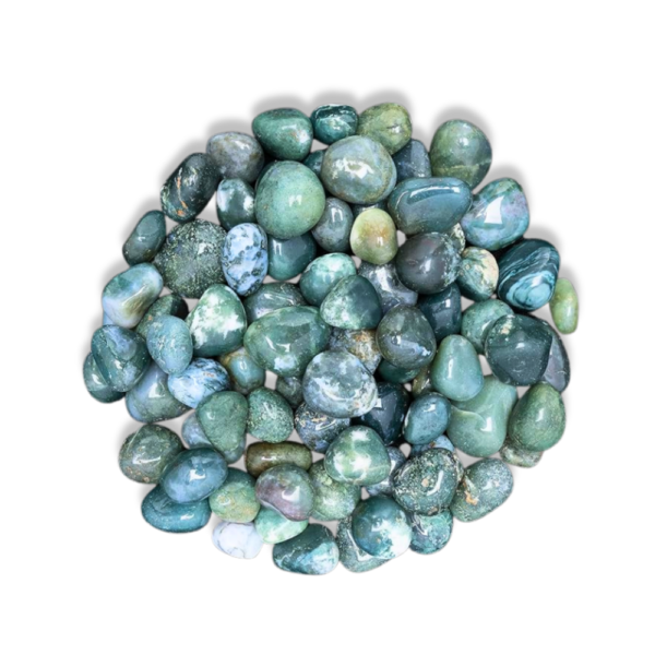 moss agate gemstone tumble manufacturer supplier exporter wholesaler jaipur Khambhat rajasthan