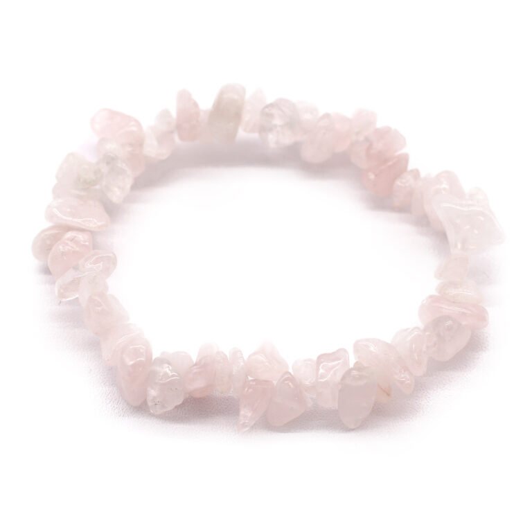 rose quartz chips bracelet manufacturer supplier exporter wholesaler jaipur Khambhat rajasthan